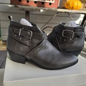 Style & Co. Gray Ankle Boots